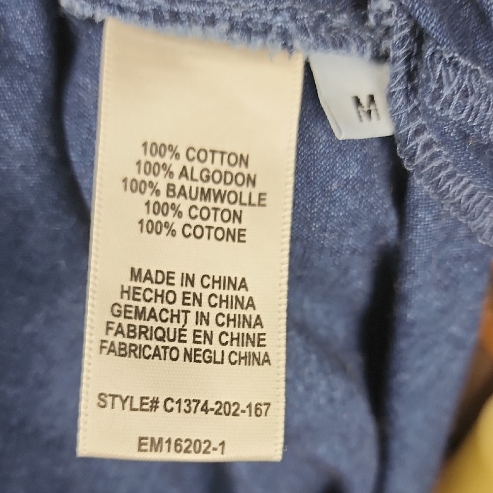 CLOTH & STONE | Anthropologie Cold Shoulder 100% Cotton Blue Maxi Dress | M - Picture 7 of 9